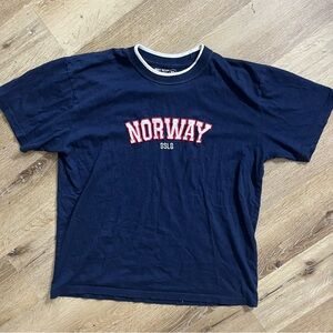Vintage Navy Norway Oslo Embroidered T-Shirt